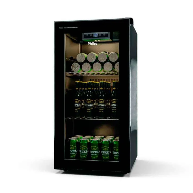 Cervejeira vertical preta
